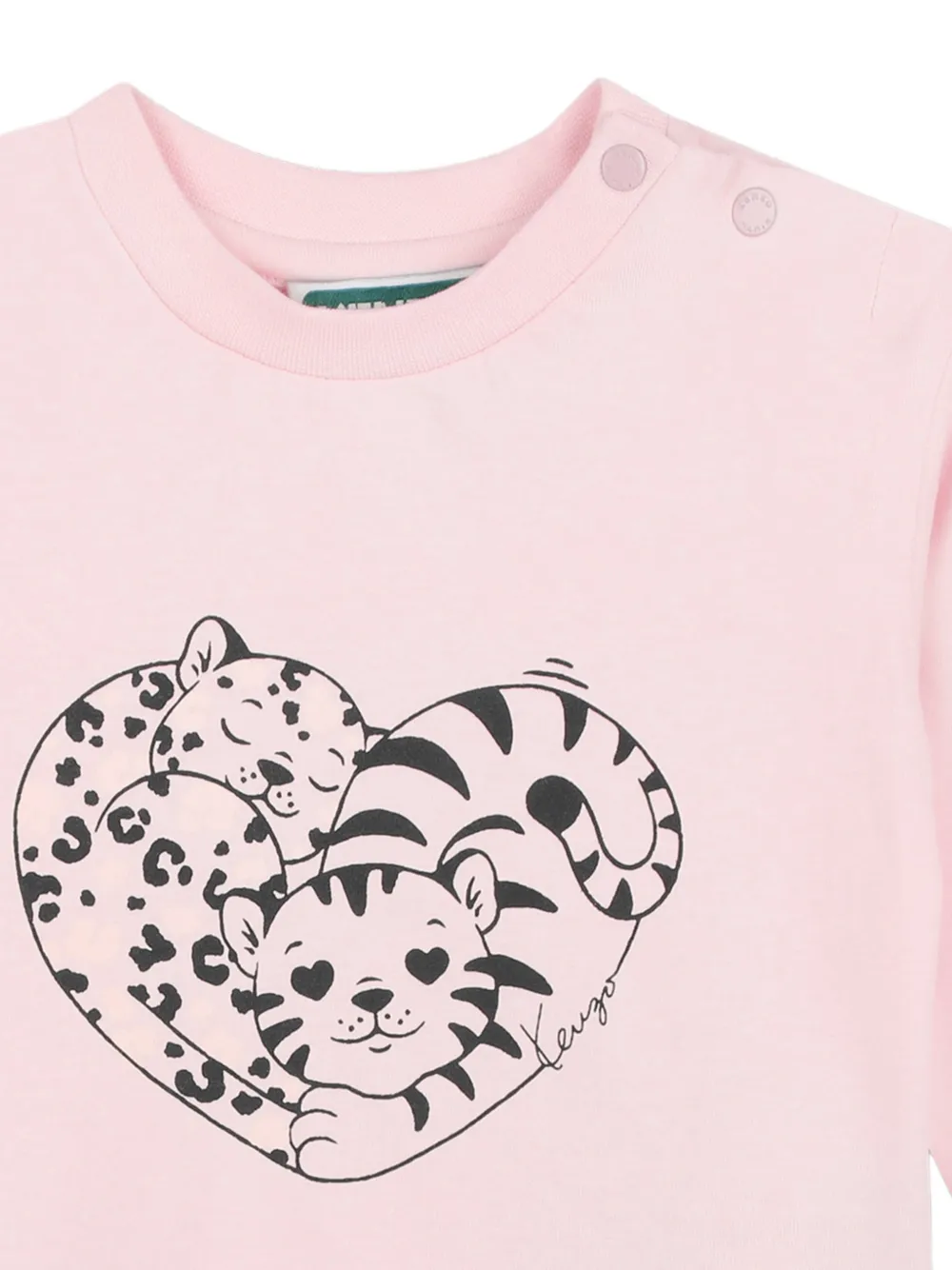Kenzo Kids T-shirt met grafische print Roze