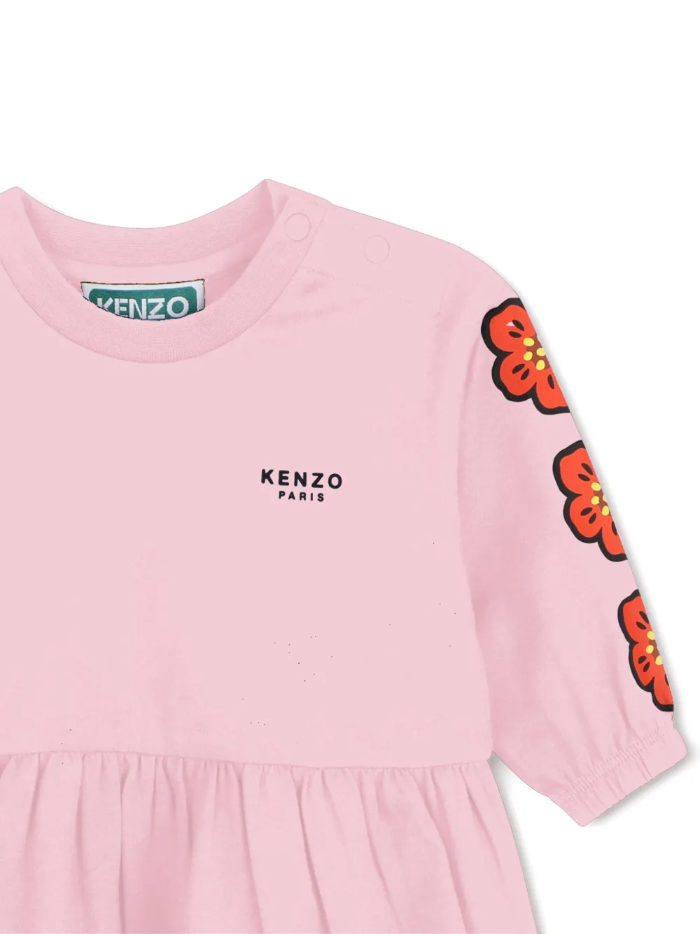 Kenzo Kids Boke flared jurk met bloemenprint Roze