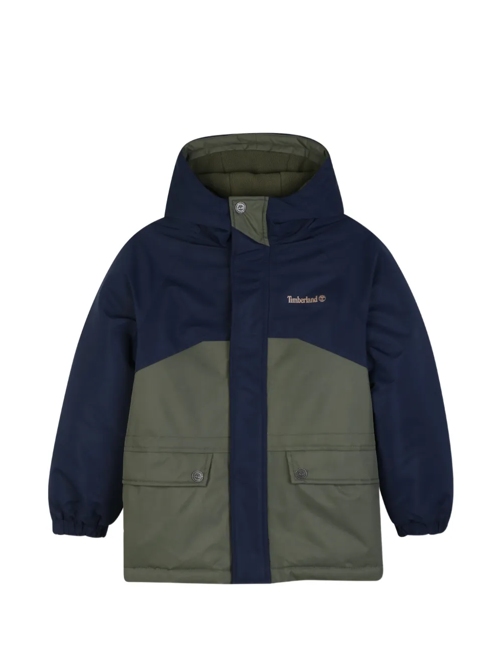 Timberland Kids Parka con design color-block - Blu