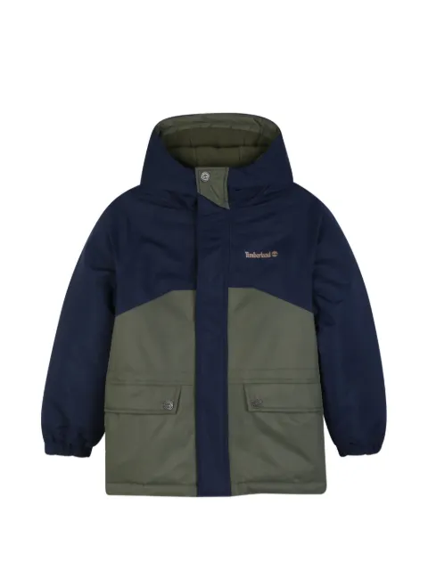 Timberland Kids colour-block hooded parka