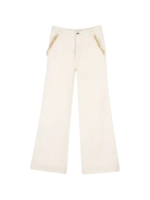 Michael Kors Kids jeans anchos con detalle de cadena