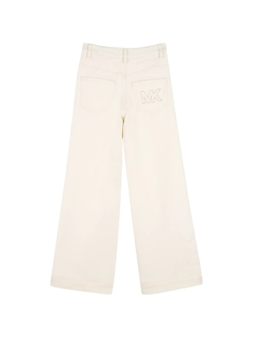 Michael Kors Kids Jeans met wijde pijpen Wit
