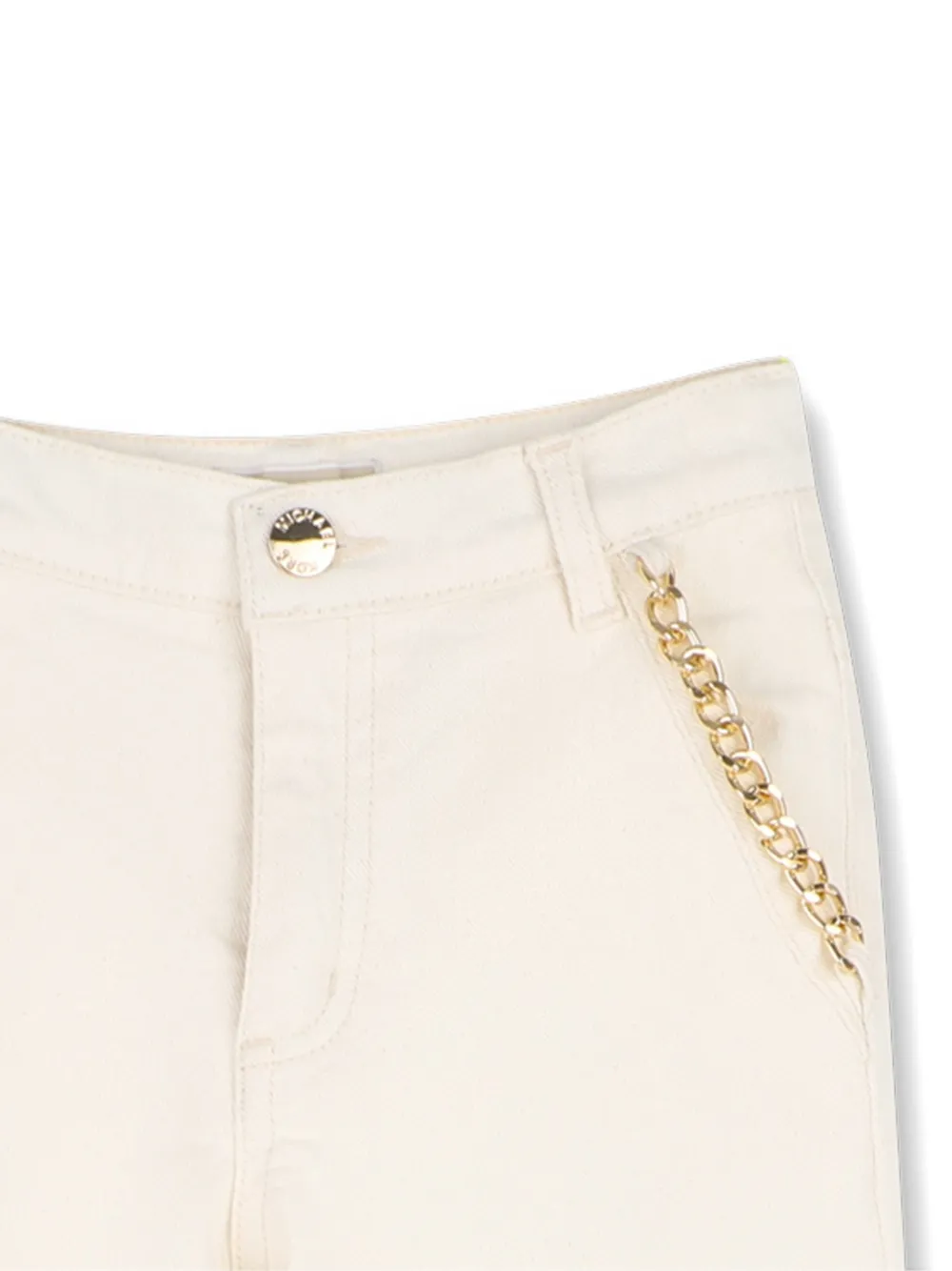 Michael Kors Kids Jeans met wijde pijpen Wit