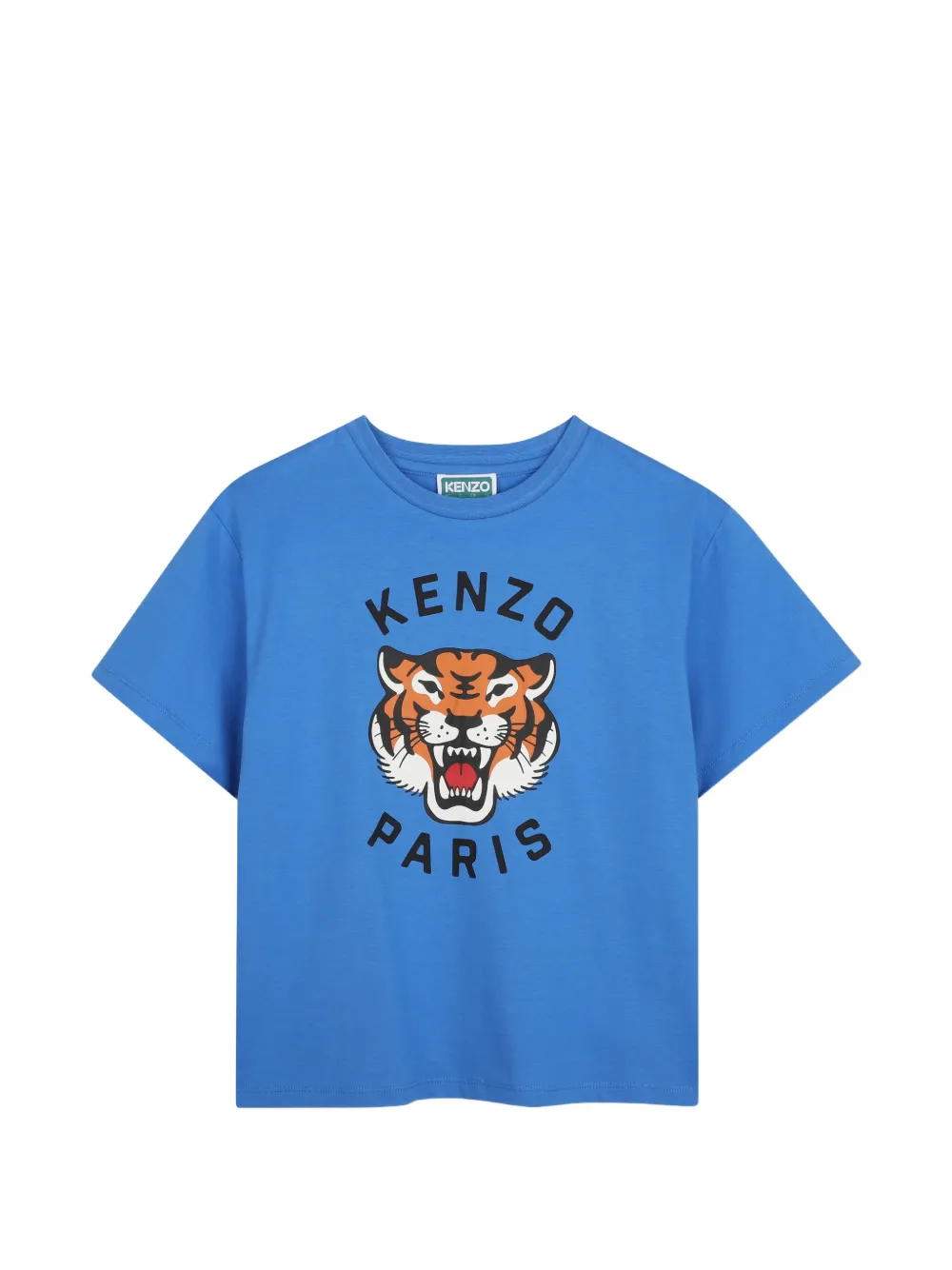 Kenzo Kids T-shirt girocollo con stampa Tiger - Blu