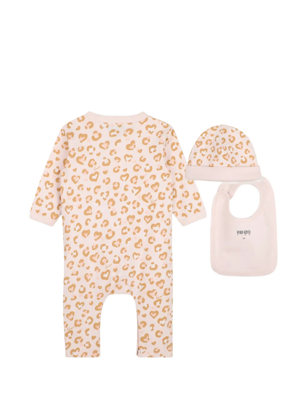 Kenzo Kids Set met luipaard-print en hart-patroon Roze