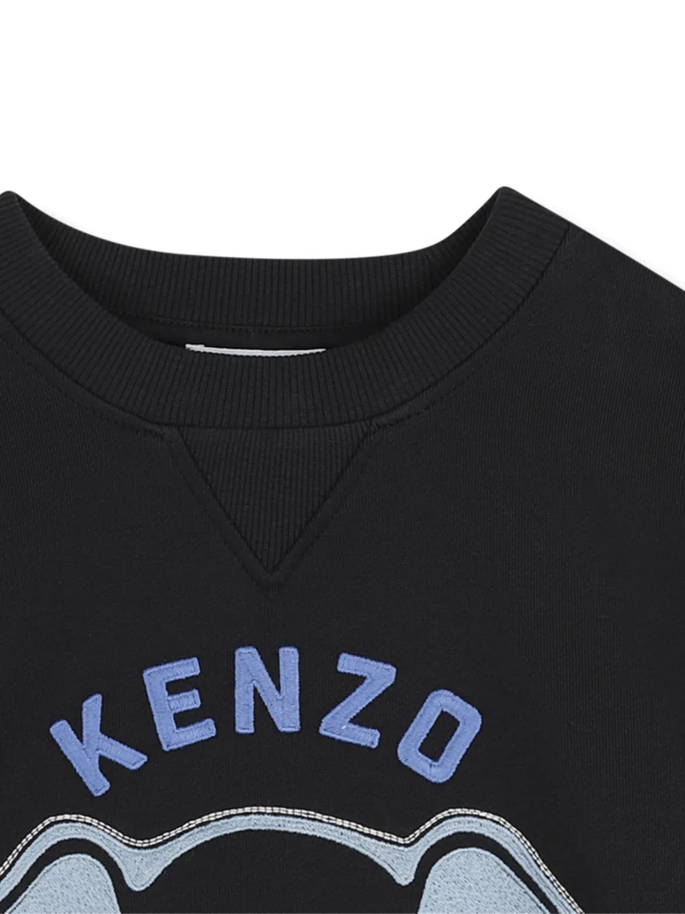 Kenzo Kids Elephant sweater met borduurwerk Zwart