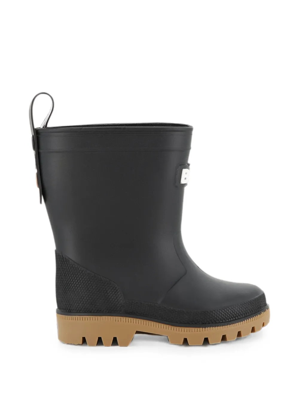 BOSS Kidswear logopatch Rain laarzen Zwart