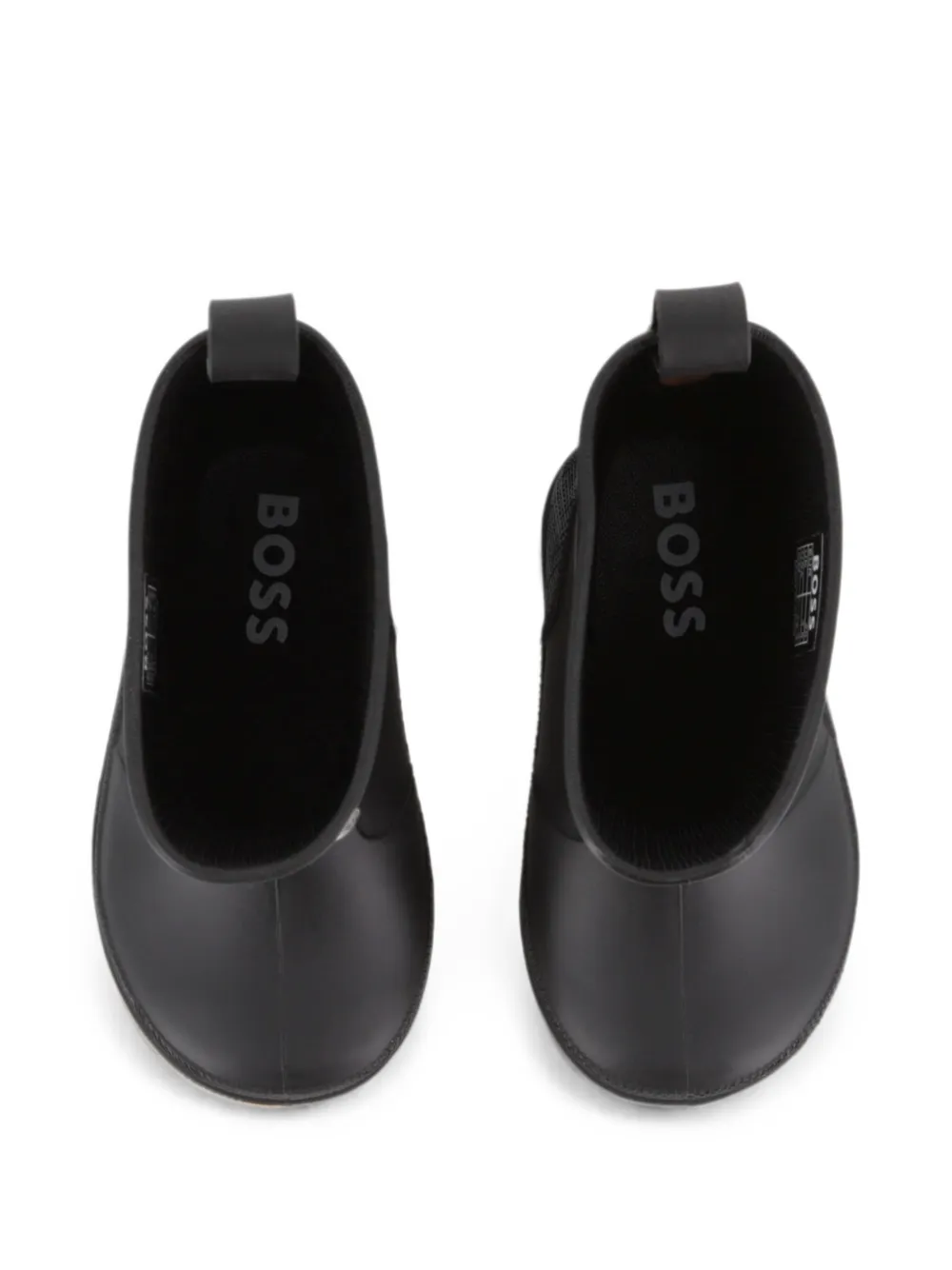 BOSS Kidswear logopatch Rain laarzen Zwart