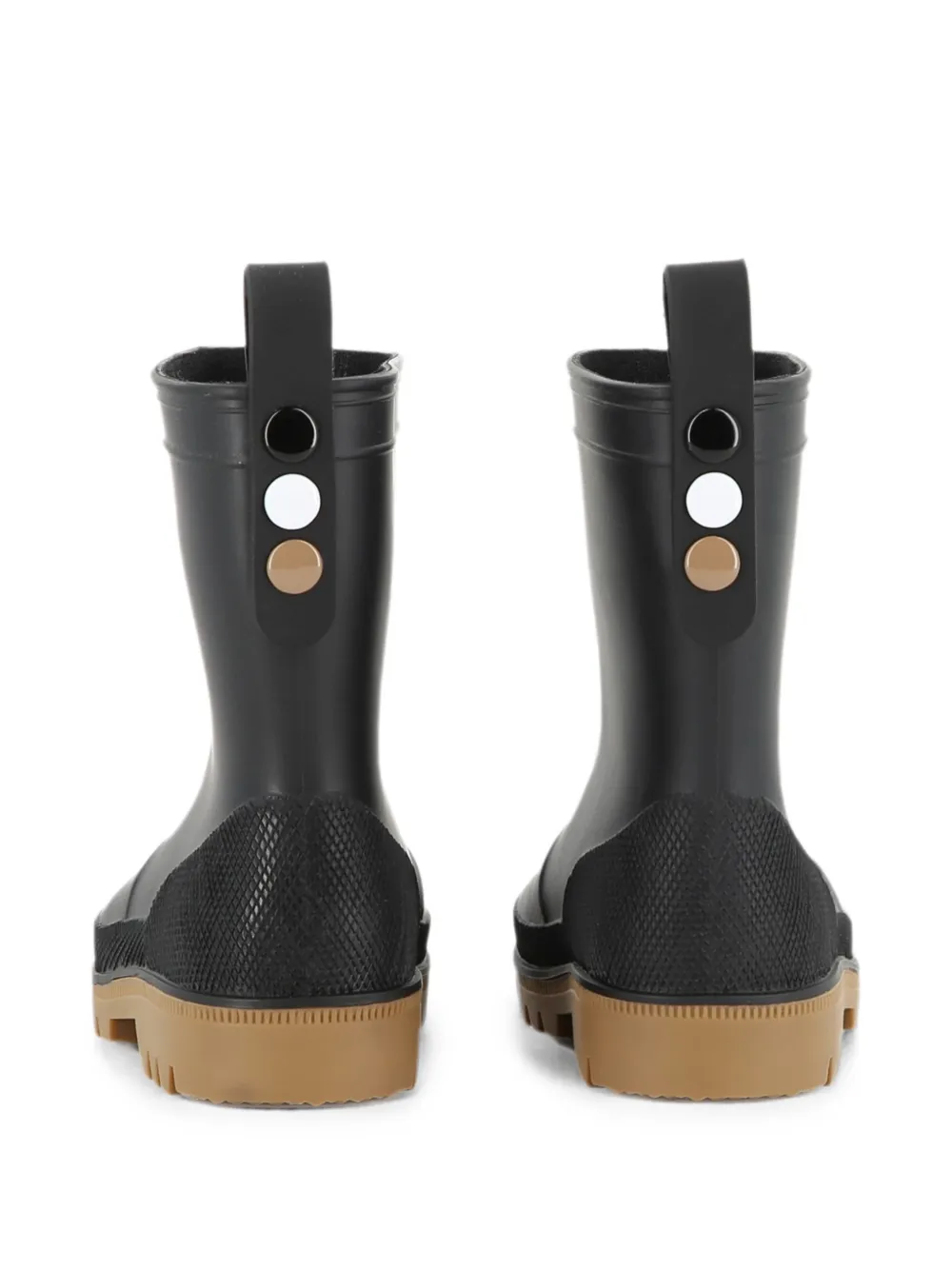BOSS Kidswear logopatch Rain laarzen Zwart