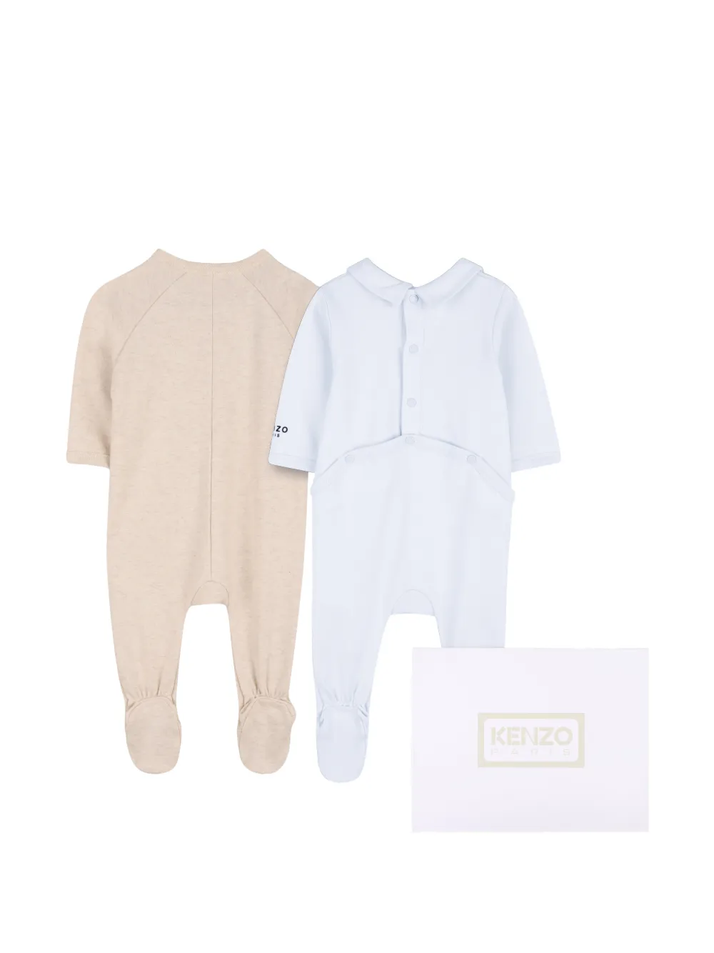 Kenzo Kids Twee pyjamas met logoprint Blauw