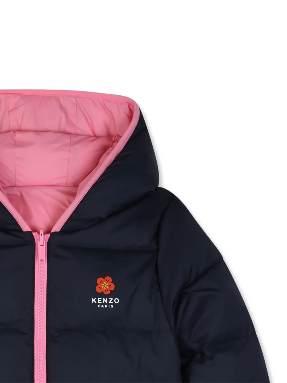 Kenzo Kids Boke Flower omkeerbaar donsjack Blauw
