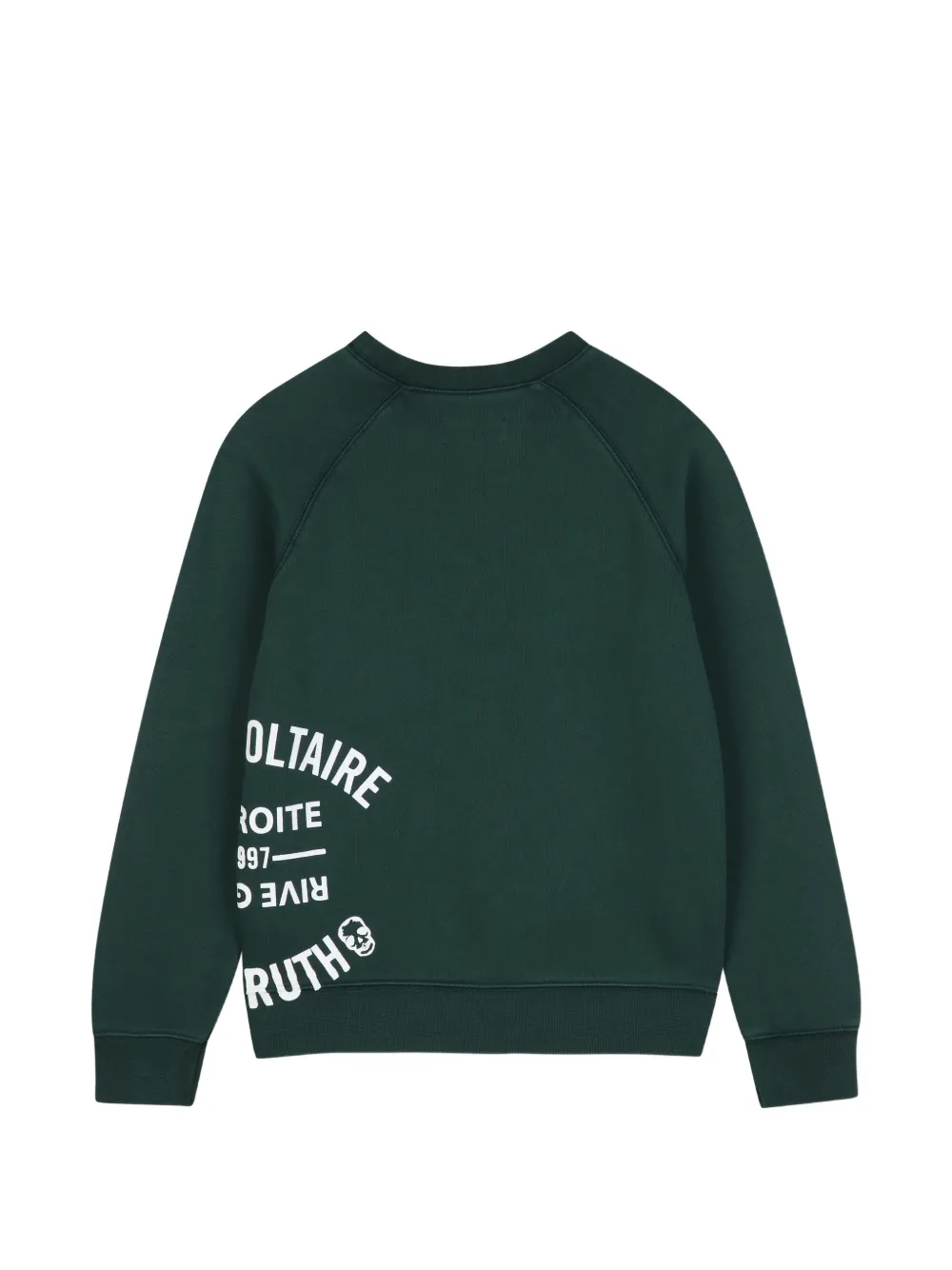 Zadig & Voltaire Kids Sweater met logoprint en raglan mouwen Groen
