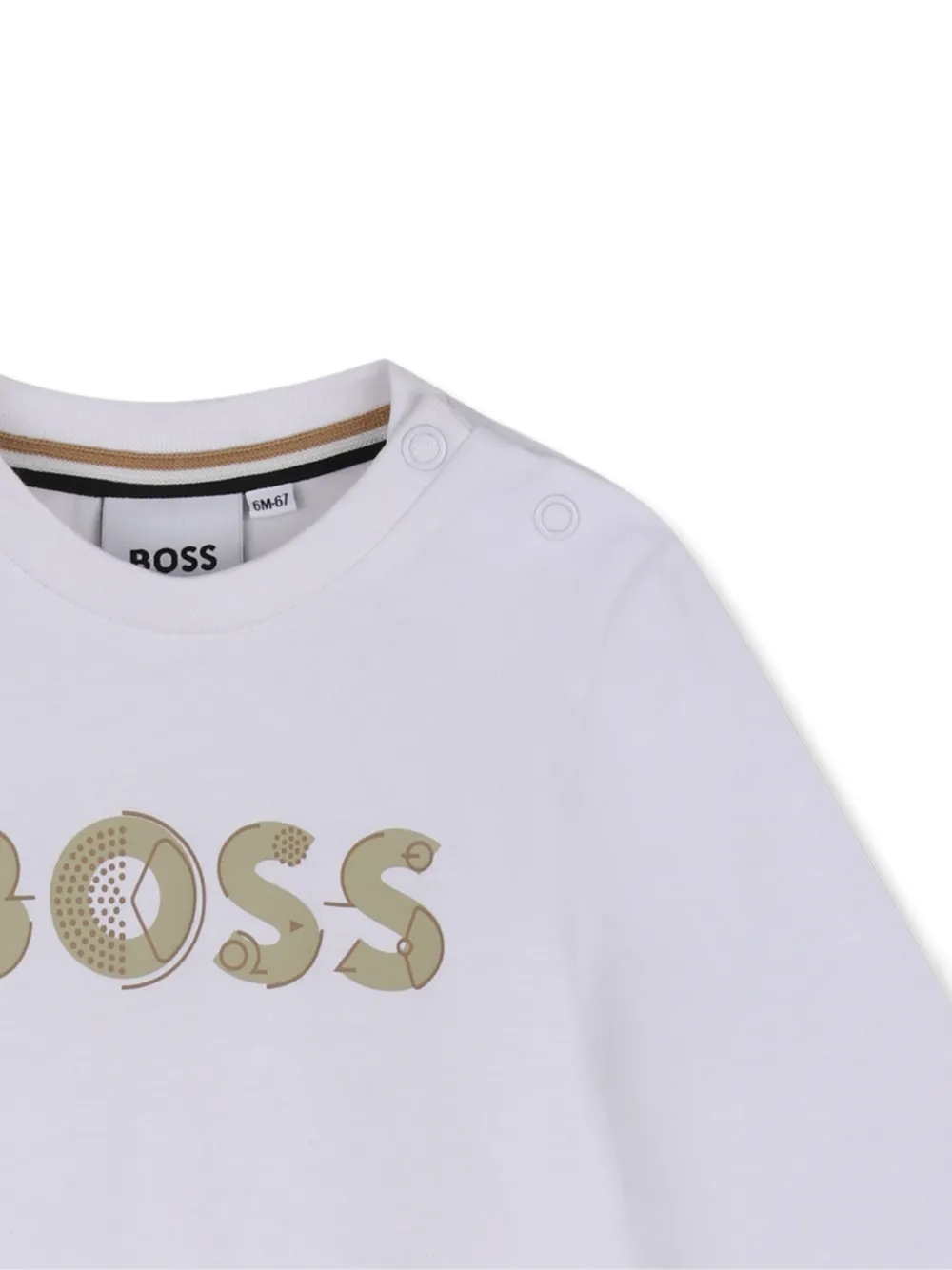 BOSS Kidswear T-shirt met lange mouwen Wit