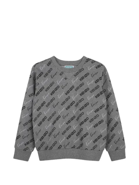 Kenzo Kids logo-print crew-neck sweater