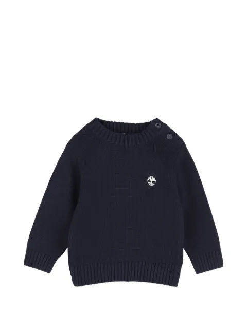 Timberland Kids suéter con logo bordado