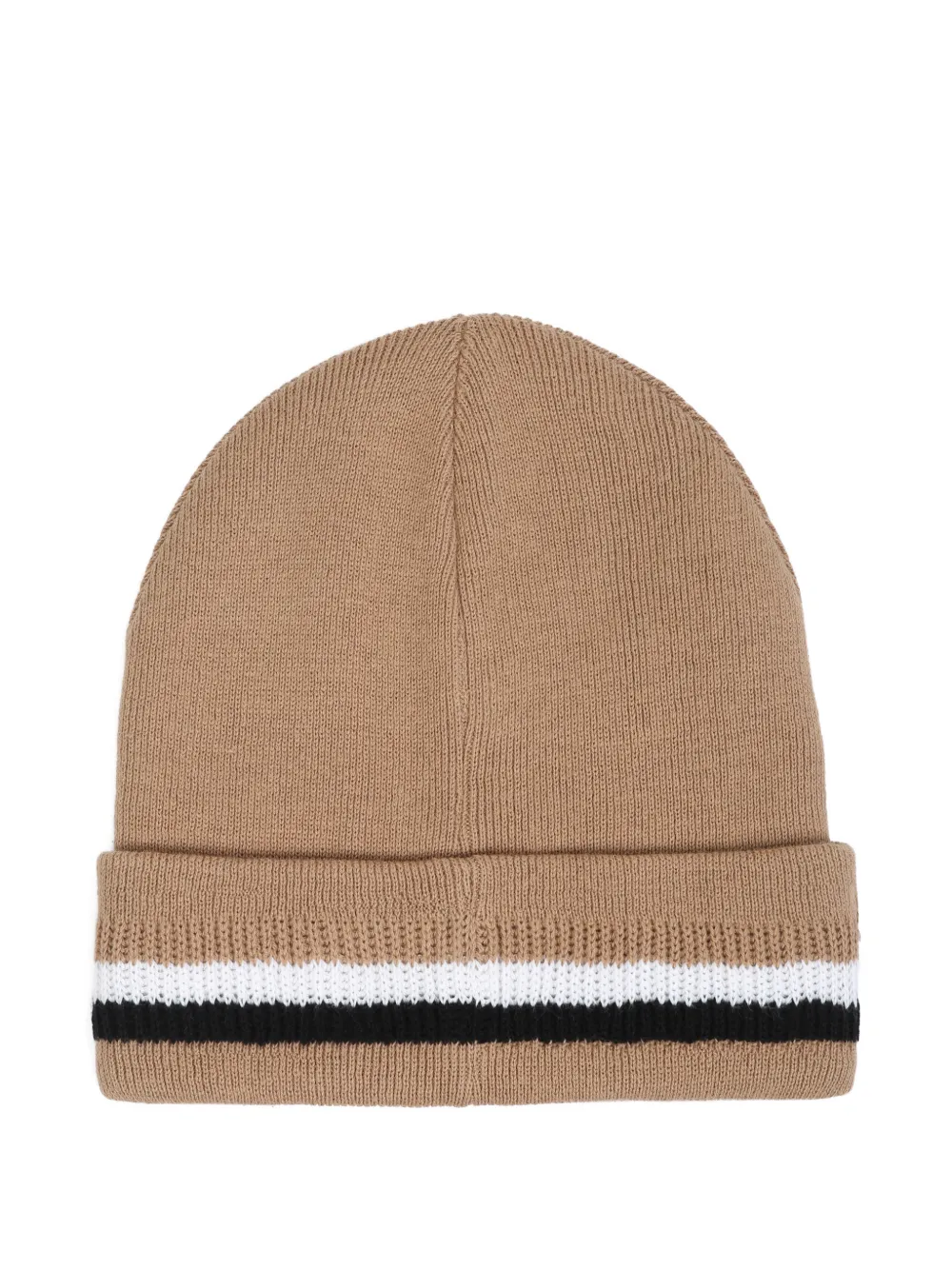 BOSS Kidswear Muts met geborduurd logo en streepdetail Beige