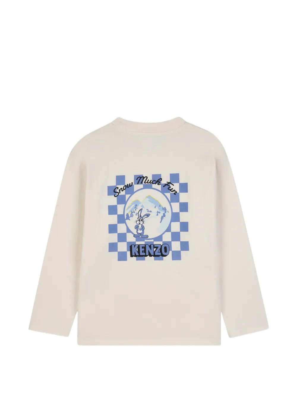 Kenzo Kids T-shirt met grafische print Beige
