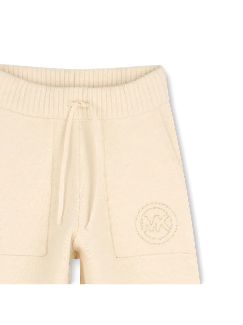 Michael Kors Kids Broek met geborduurd logo Beige