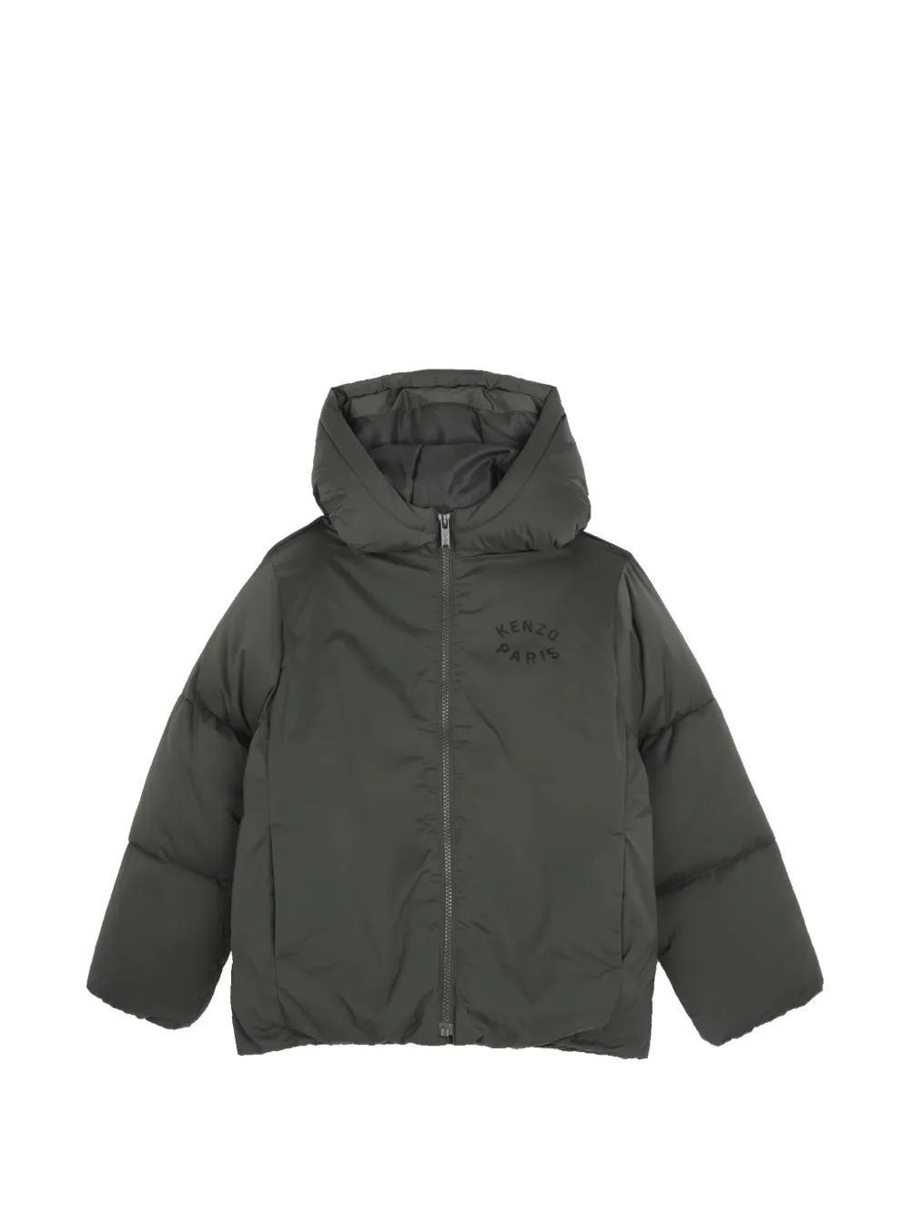 Kenzo Kids Giacca con logo e cappuccio - Verde