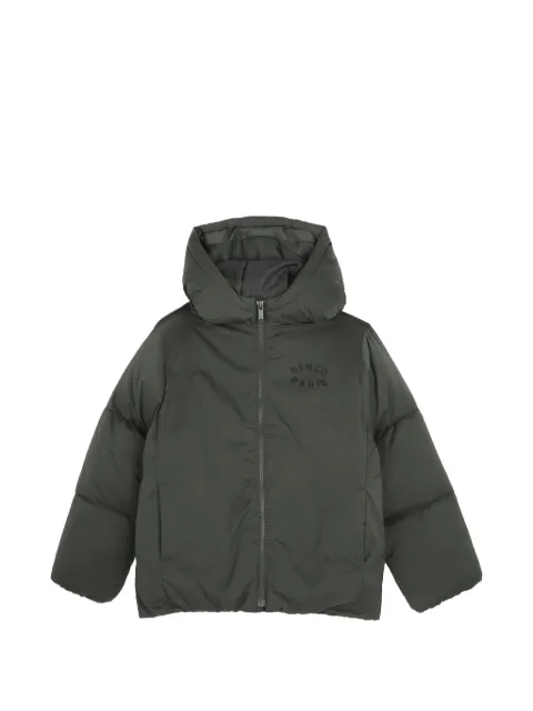 Kenzo Kids chamarra con capucha y logo estampado