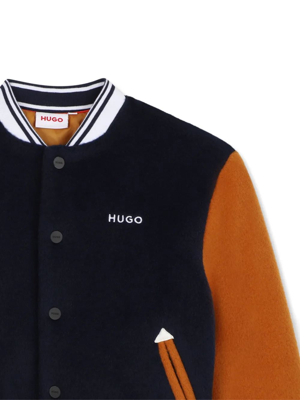 HUGO KIDS Jack met colourblocking en geborduurd logo Blauw