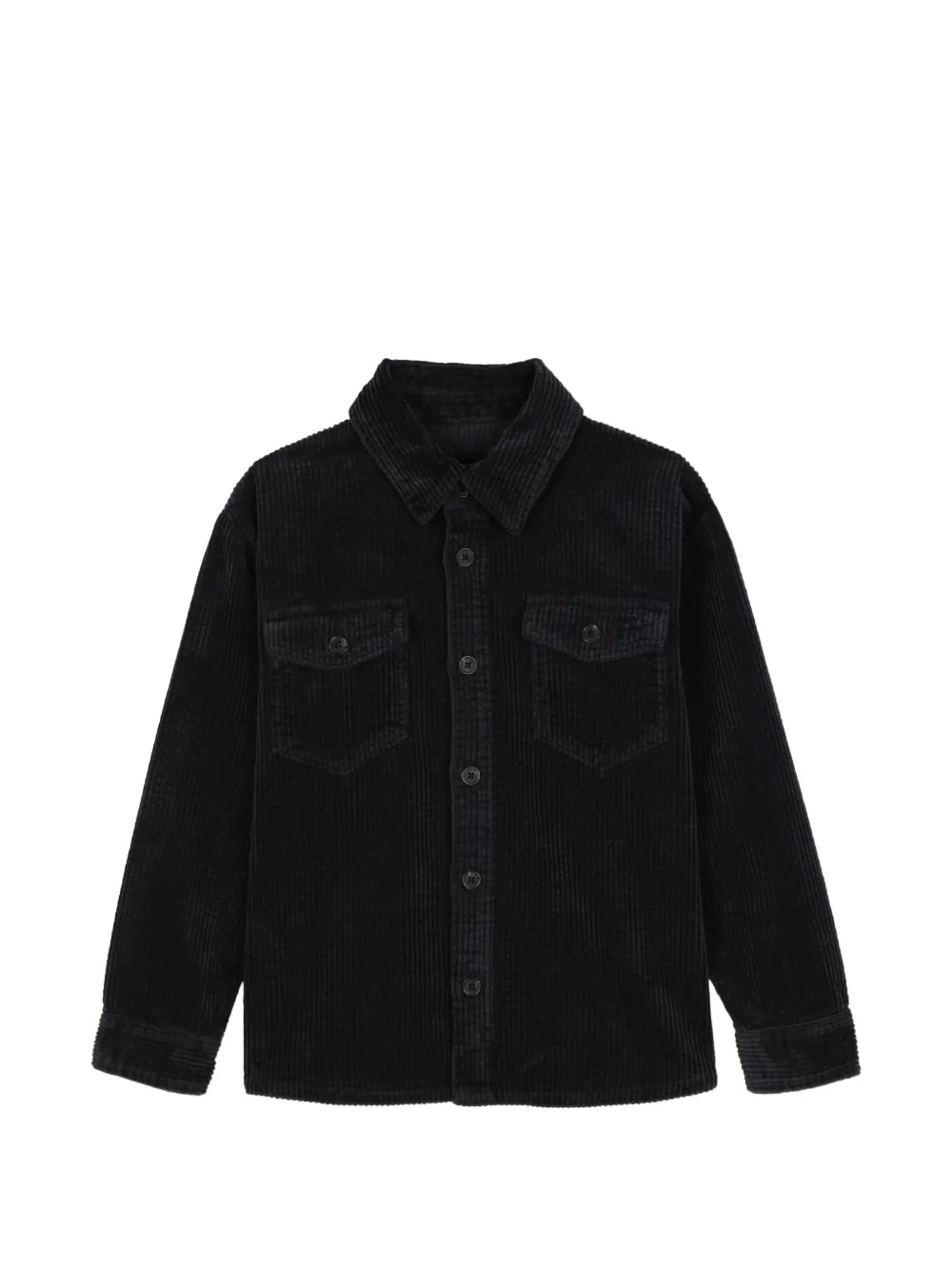 Zadig & Voltaire Kids corduroy embroidered shirt - Black