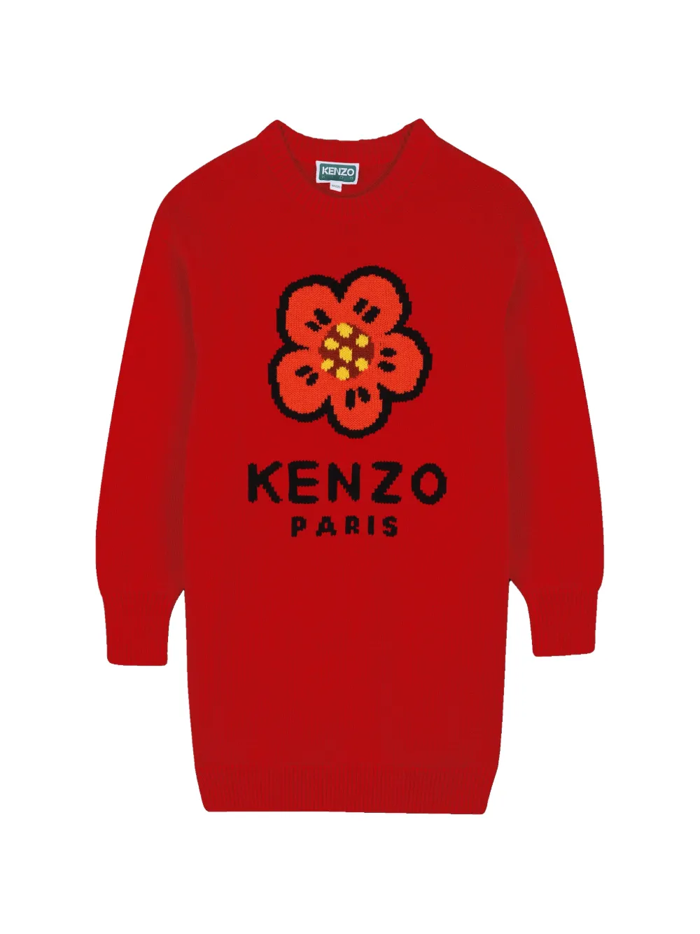 Kenzo Kids Abito a fiori - Rosso