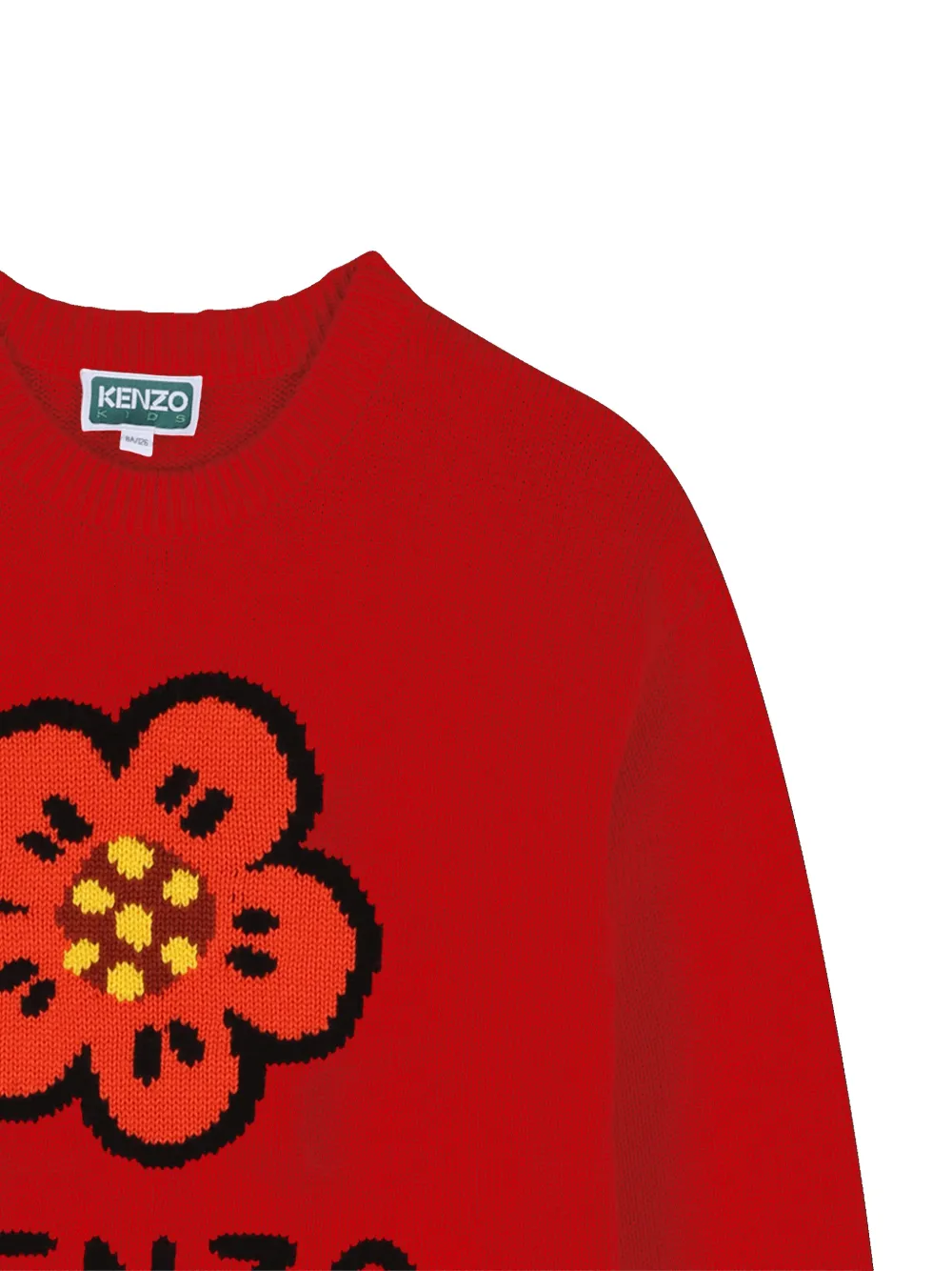 Kenzo Kids Jurk met bloemen-patroon Rood