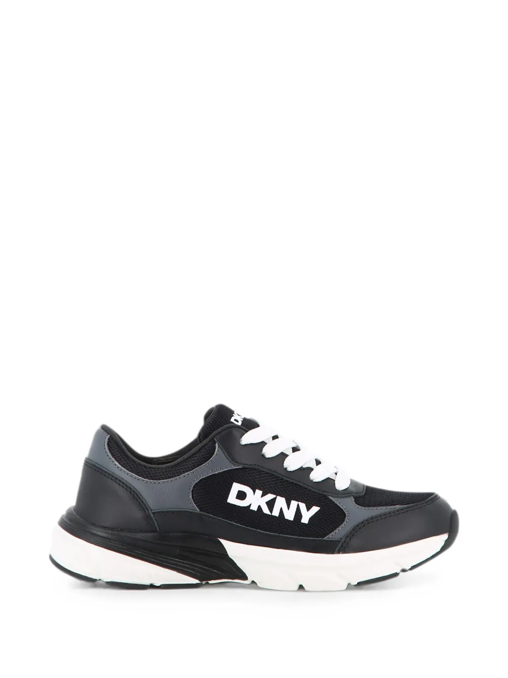 Dkny Kids logo-print panelled sneakers Zwart