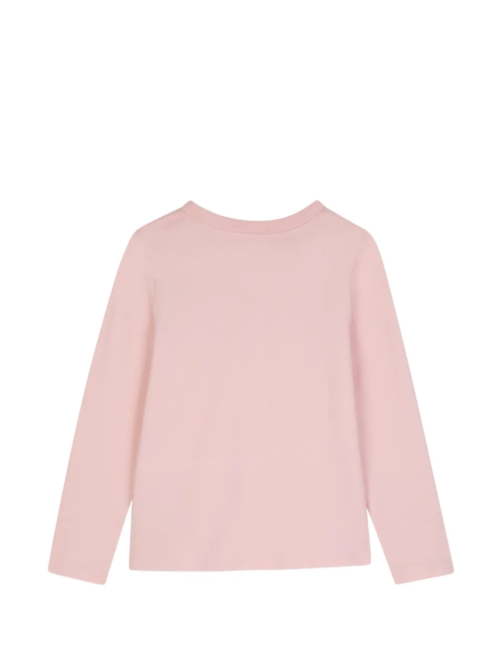 Chloé Kids T-shirt met bloemenpatch en lange mouwen Roze