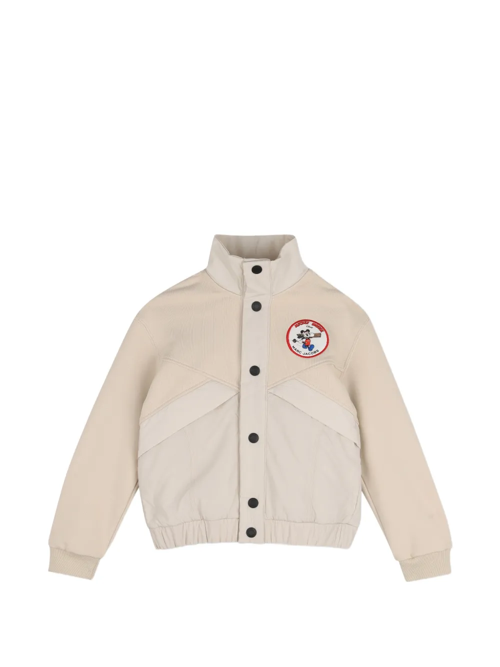 Marc Jacobs Kids x Disney logo-patch panelled cardigan - Neutrals
