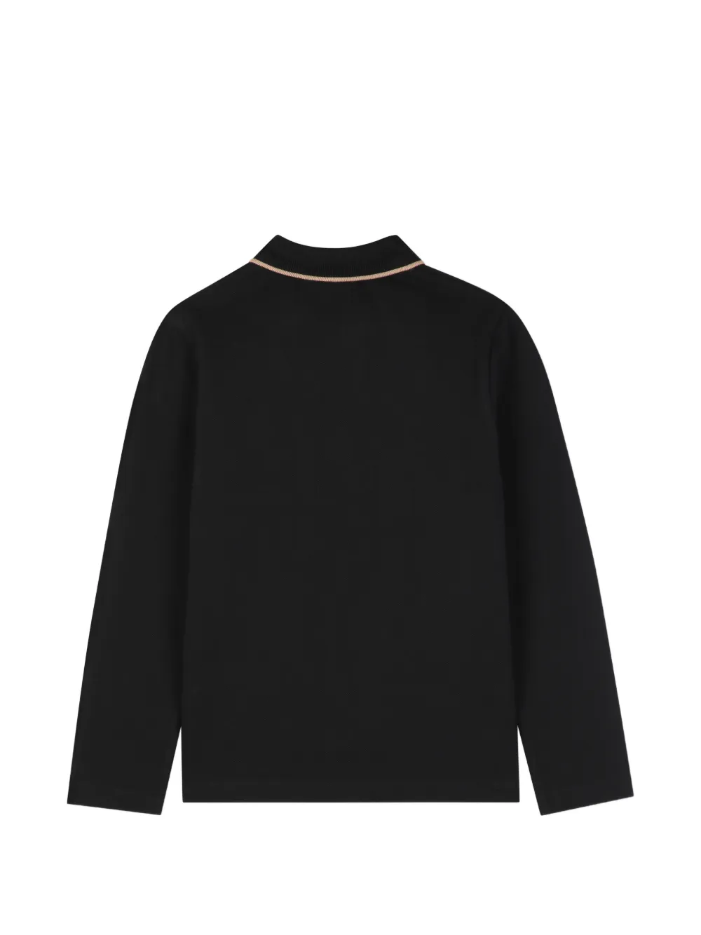 BOSS Kidswear Poloshirt met lange mouwen Zwart