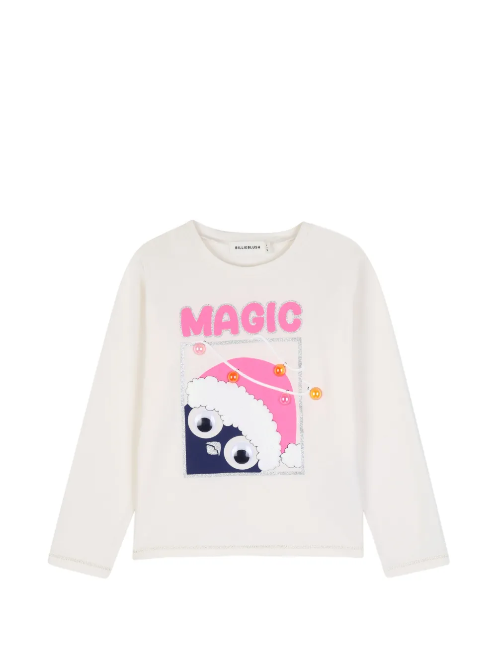 Billieblush bead-embellished graphic-print T-shirt - Bianco