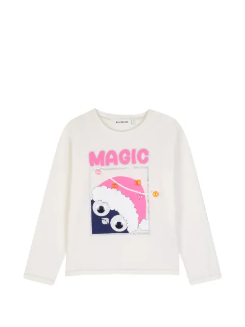 Billieblush bead-embellished graphic-print T-shirt