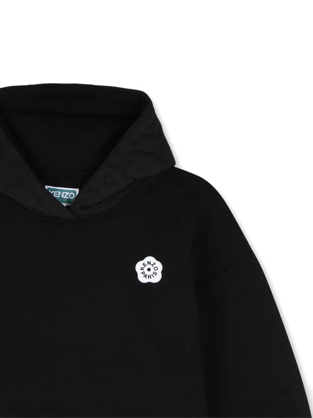 Kenzo Kids Hoodiejurk met bloem-detail Zwart