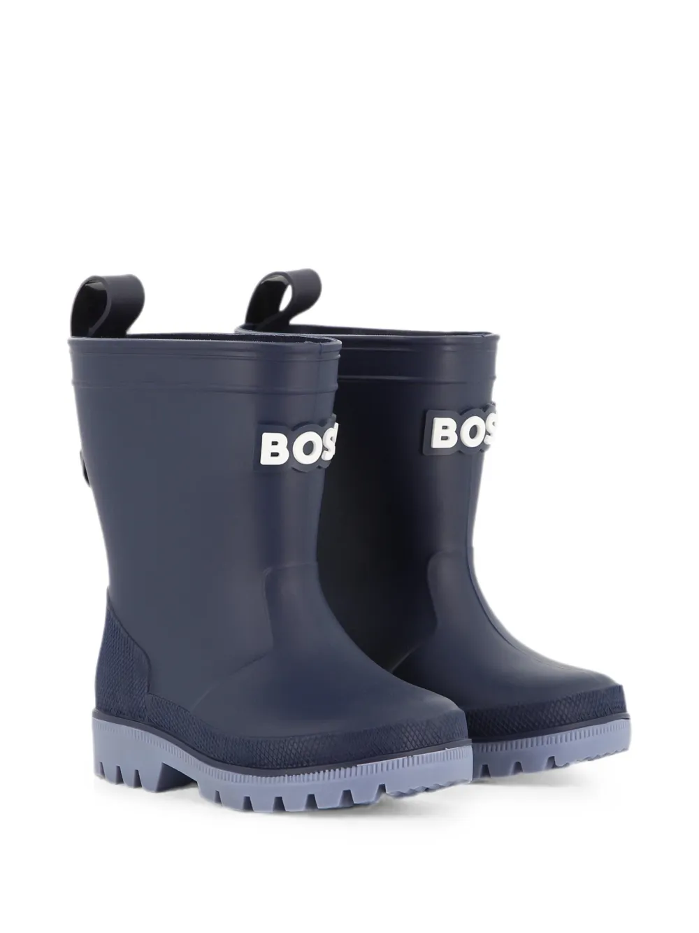 BOSS Kidswear Stivali da pioggia con applicazione logo - Blu