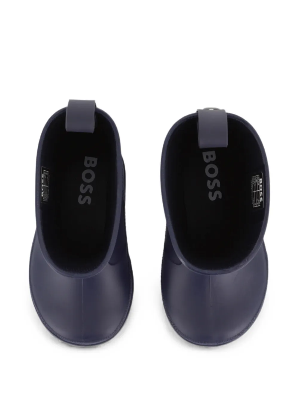 BOSS Kidswear logopatch Rain laarzen Blauw