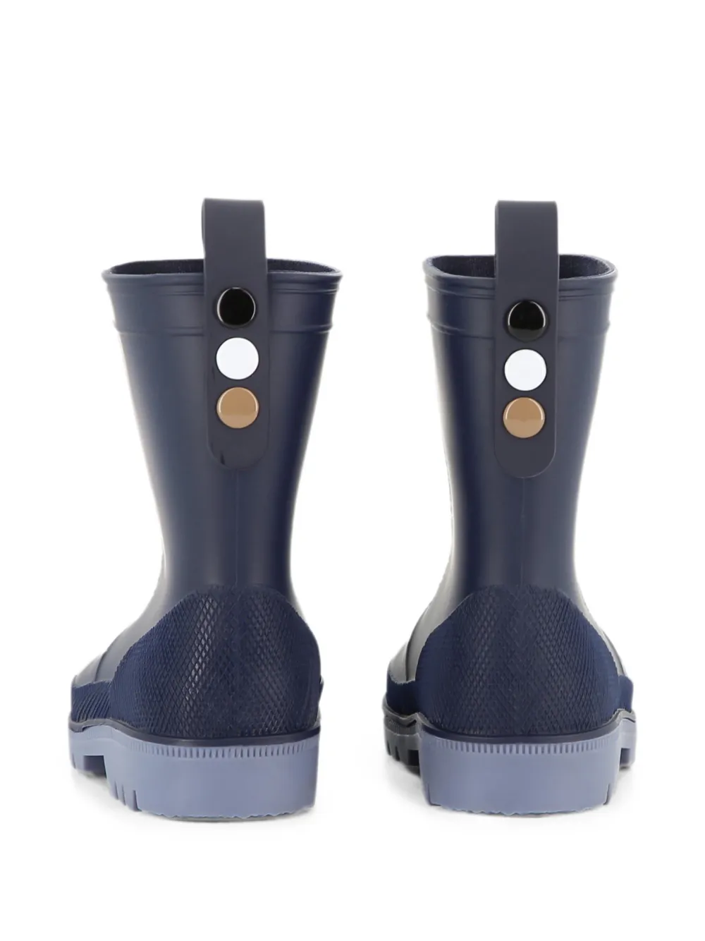 BOSS Kidswear logopatch Rain laarzen Blauw