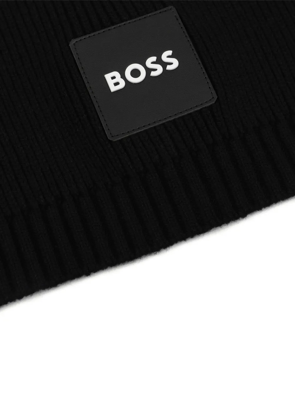 BOSS Kidswear Col met logopatch Zwart