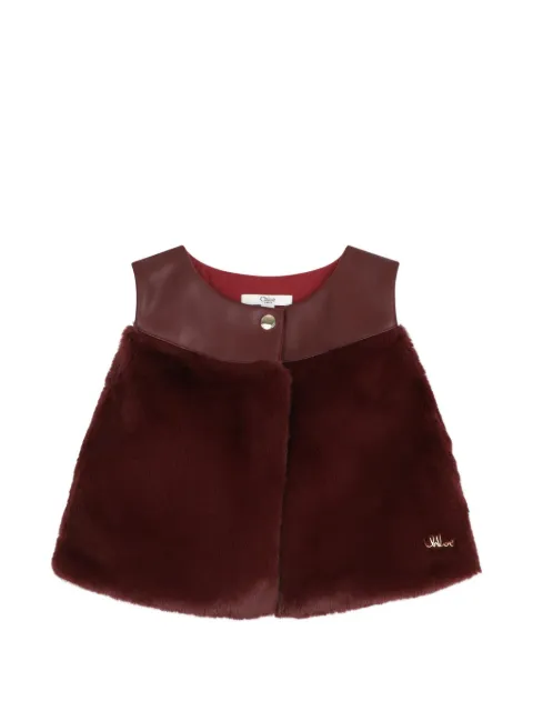 Chloé Kids faux-fur panelled gilet