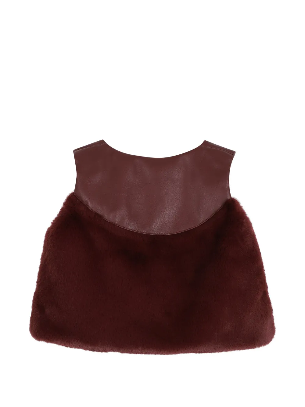 Chloé Kids Gilet van vlakken van imitatiebont Rood