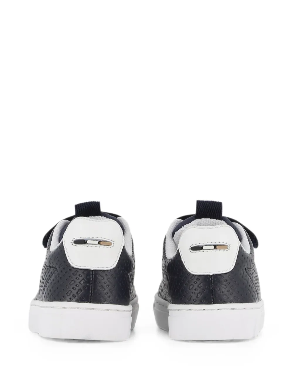 BOSS Kidswear Sneakers met klittenband en monogram-reliëf Blauw