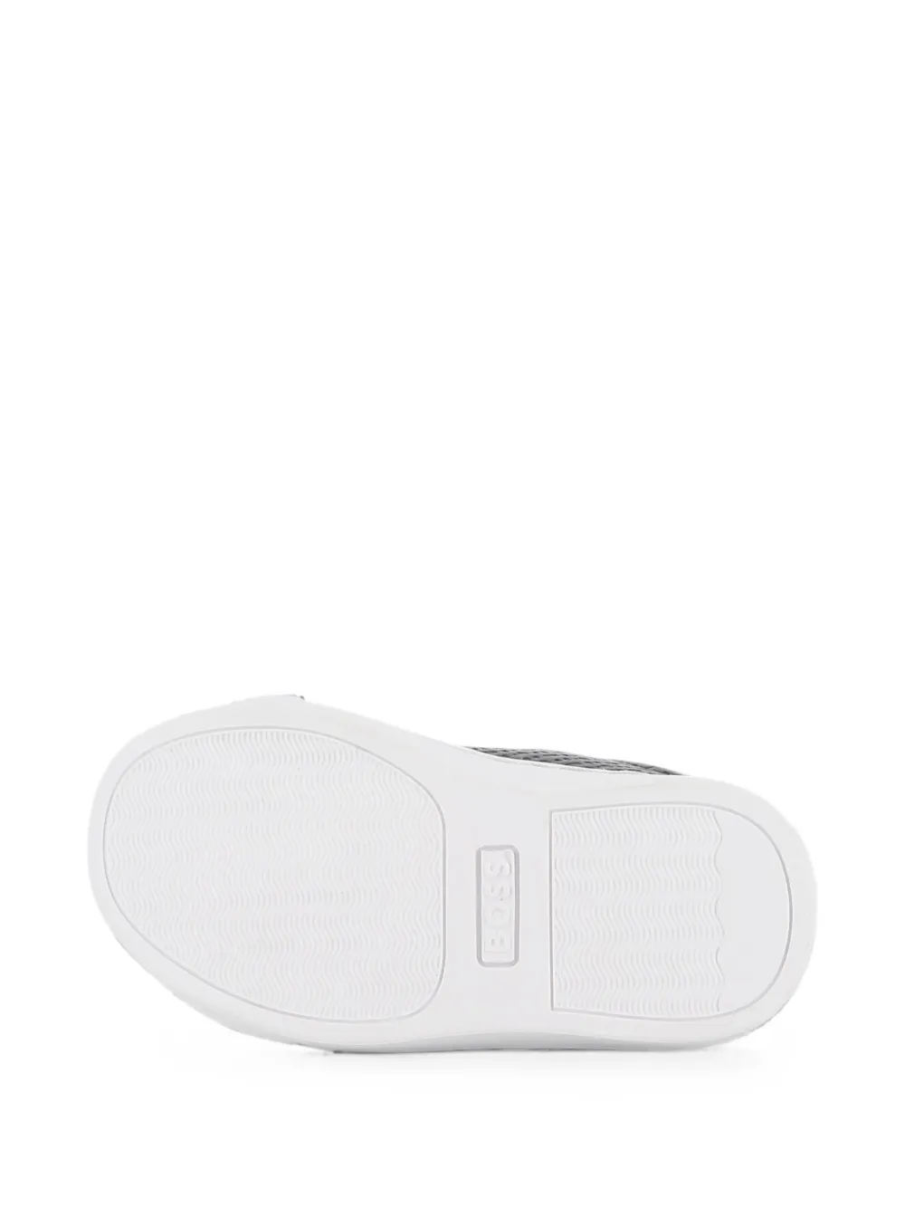 BOSS Kidswear Sneakers met klittenband en monogram-reliëf Blauw