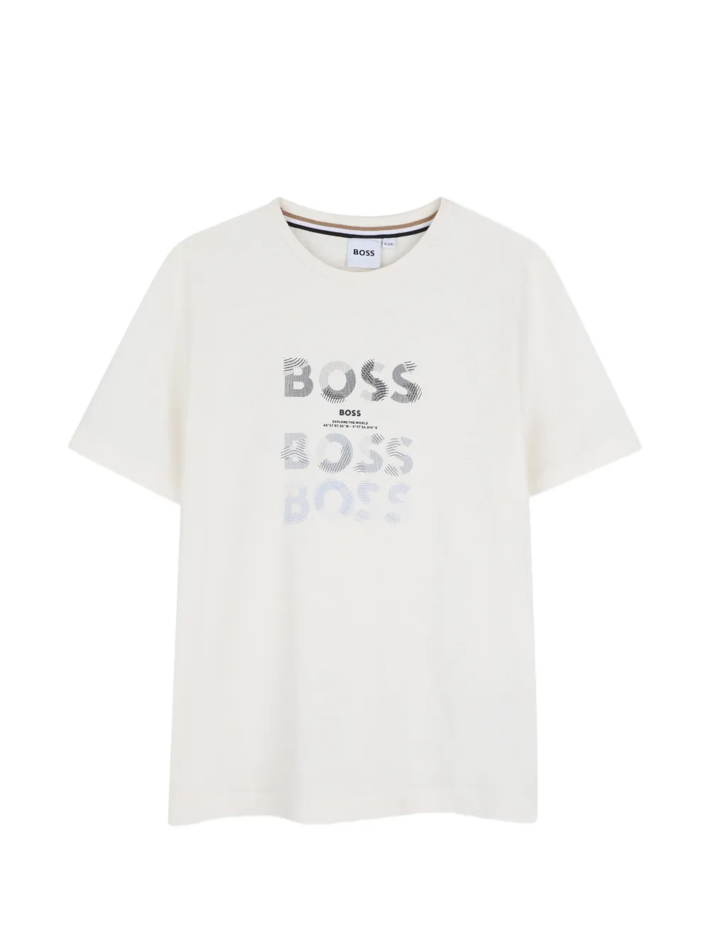 BOSS Kidswear logo-print short-sleeve T-shirt - Toni neutri