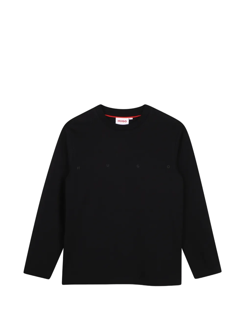 HUGO KIDS T-shirt a maniche lunghe con logo - Nero