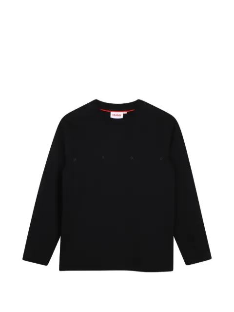 HUGO KIDS logo-print long-sleeve T-shirt