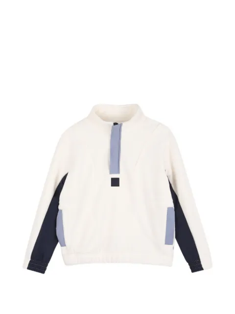BOSS Kidswear colour-block fleece sweatshirt
