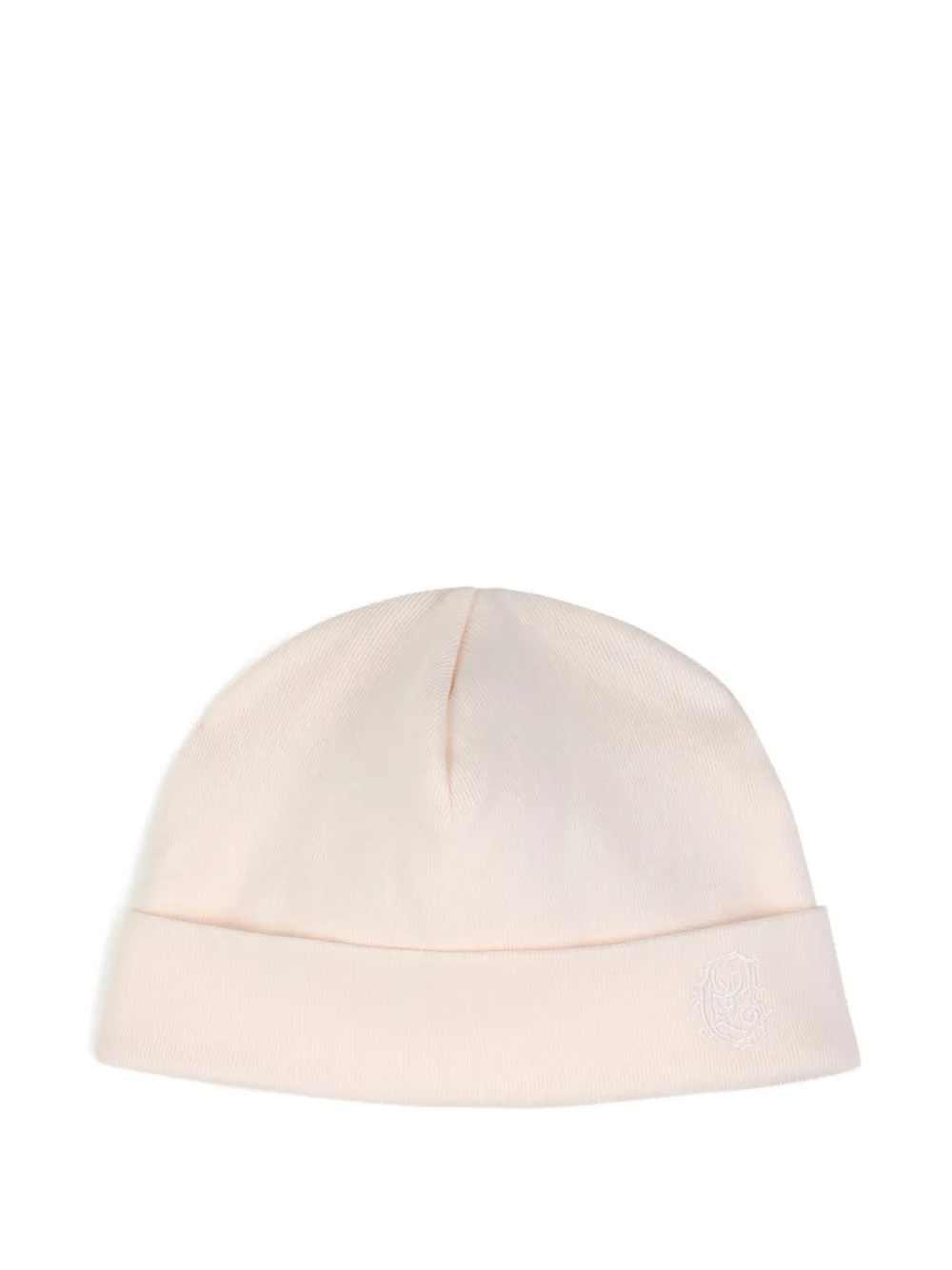 Chloé Kids Pyjama slabbetje en muts met geborduurd logo Beige
