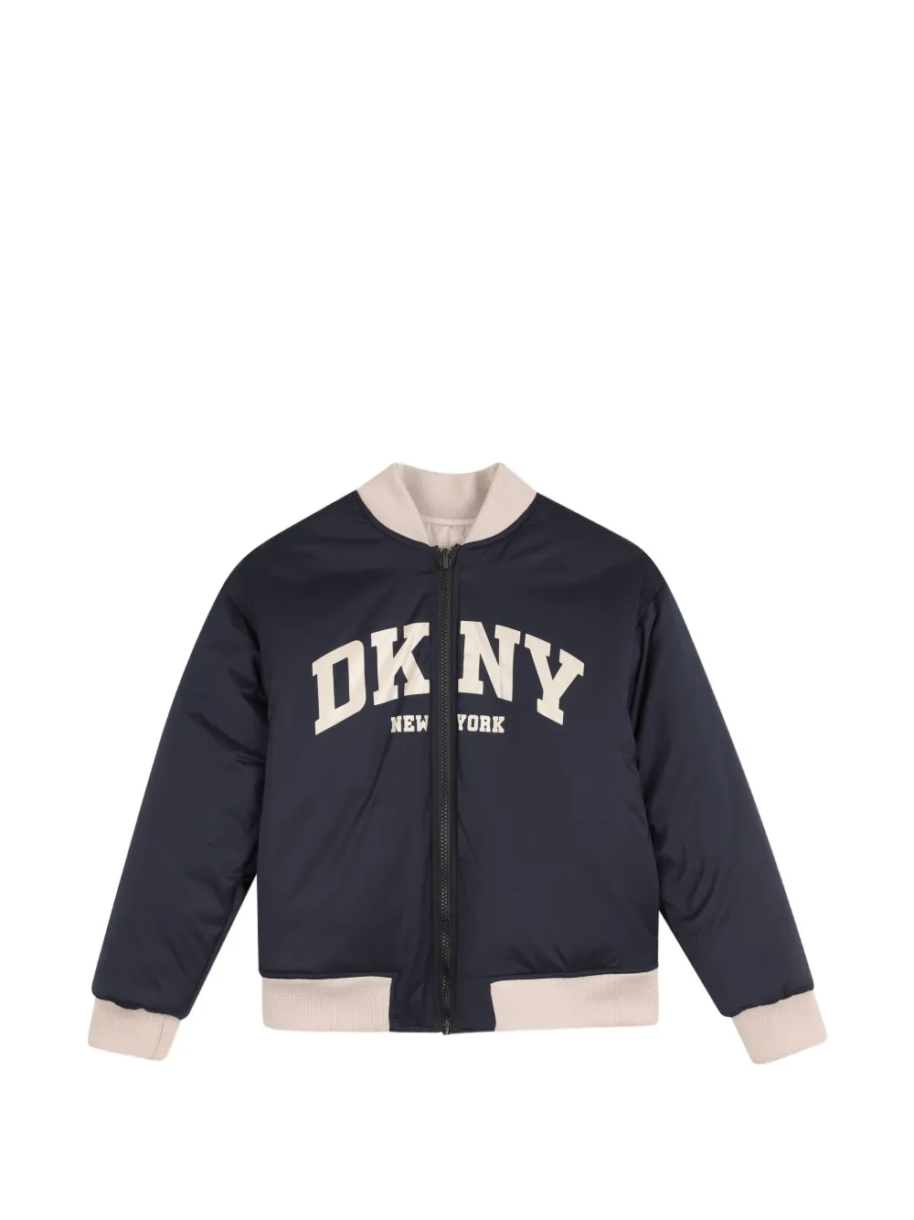 Dkny Kids Giacca reversibile YU 23 con logo stampato - Blu