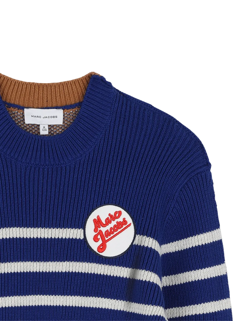 Marc Jacobs Kids Gestreepte trui met argyle-patroon Blauw